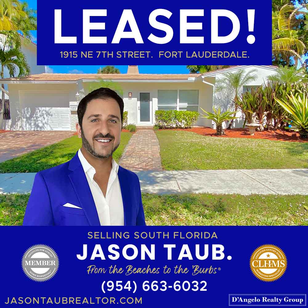 Homes Leased Jason Taub Realtor ® South Florida Homes 1602